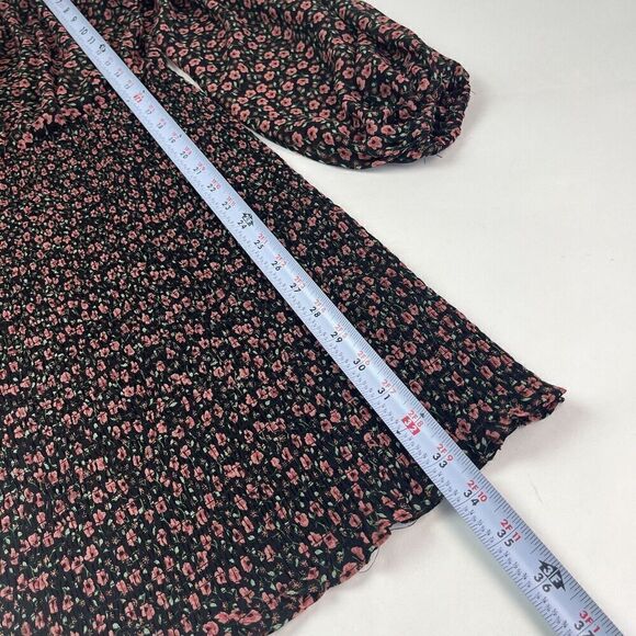 C Meo Collective Dress S ditzy Floral Longevity Smocked Sheer Grunge Whimsigoth - Picture 7 of 16